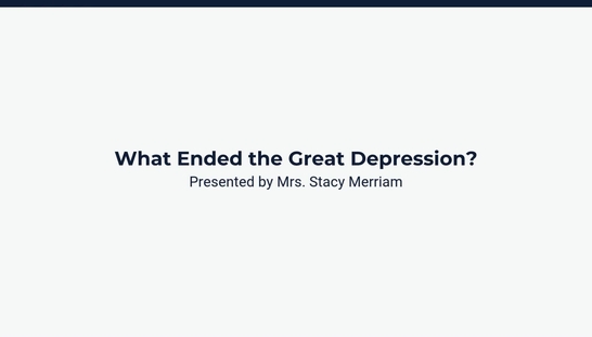 What Ended the Great Depression