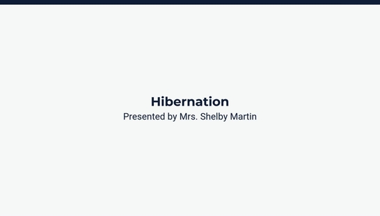 Lesson 2: Hibernation