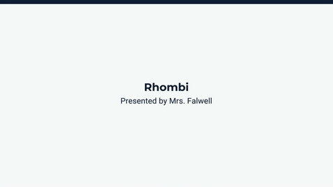 Thumbnail for  Lesson 4: Rhombi