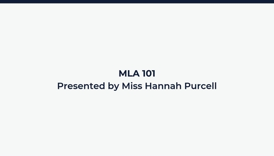 Lesson: MLA Formatting of Introductory Tags and In-Text Citations