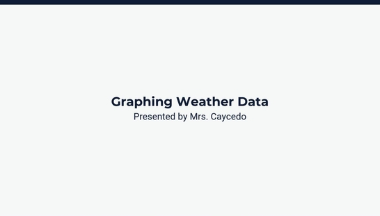 Lesson 4: Graphing Weather Data