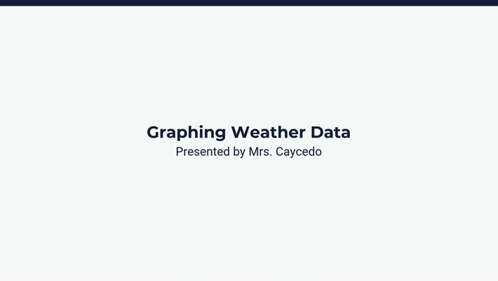 Lesson 4: Graphing Weather Data