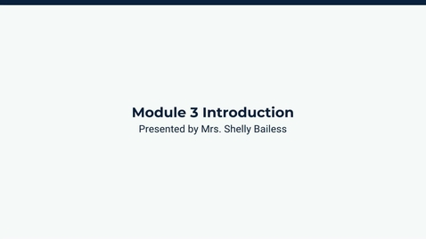 Thumbnail for Module 3 Introduction