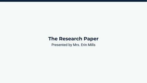 Thumbnail for The Research Paper