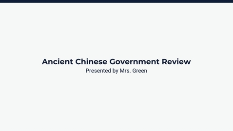 Thumbnail for Lesson 3: Ancient China Review: Geography &amp; Government