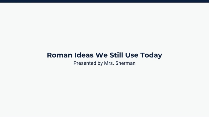 Lesson 3: Contributions and Impact of Rome