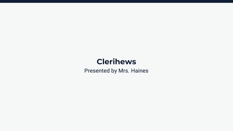Thumbnail for Lesson 2: Clerihew Poem