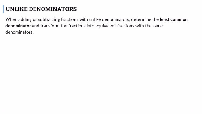 Lesson: Adding and Subtracting Fractions with Unlike Denominators: Segment 1