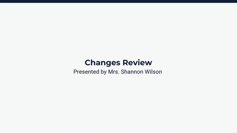 Thumbnail for Lesson 4: Changes Review