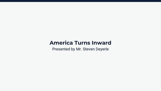 Lesson: American Power & Isolation