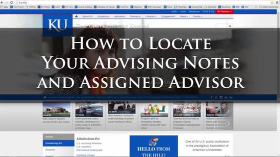 Find Your Advisor And Advising Notes Video Tutorial