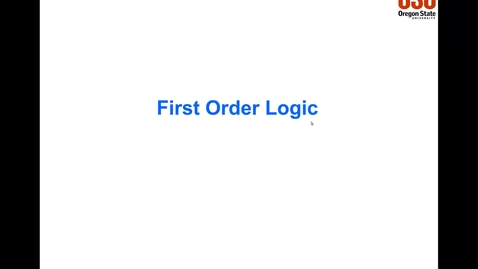 Thumbnail for AI 531: First Order Logic