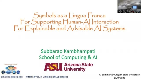 Thumbnail for AI Seminar 35: Subbarao Kambhampati
