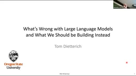 Thumbnail for AI Seminar 45: Tom Dietterich