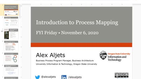 Thumbnail for entry FYI Friday - Introduction to Process Mapping