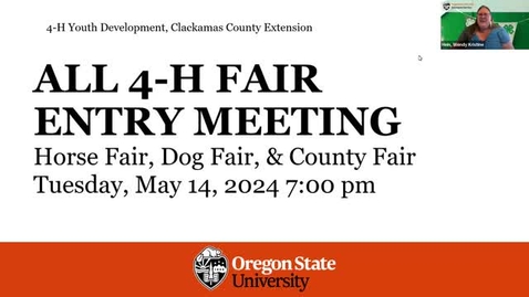 Thumbnail for entry 4-H Fair Entry 2024 Meeting