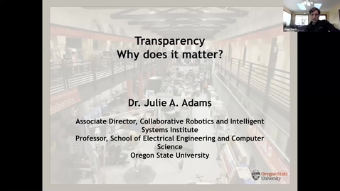 Thumbnail for Tech Talk Tuesday:  Transparency for Robots: Why does it matter?