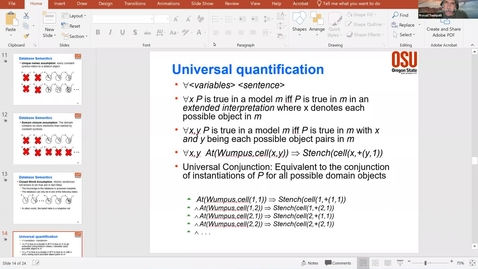 Thumbnail for entry AI 531: First Order Logic and Inference