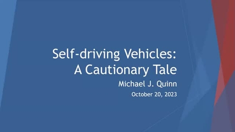 Thumbnail for AI Seminar 53: Michael J. Quinn