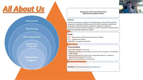 Thumbnail for Kyle Hall: COVID 19 Disaster Response: Oregon Health Authority's Initiative to Document M.E.F's (Mission Essential Functions)