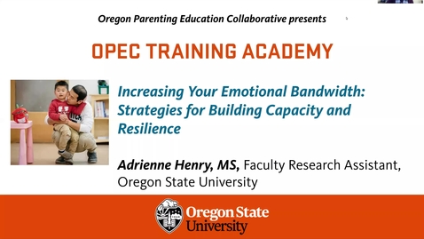 Thumbnail for Increasing Your Emotional Bandwidth: Strategies for Building Capacity and Resilience