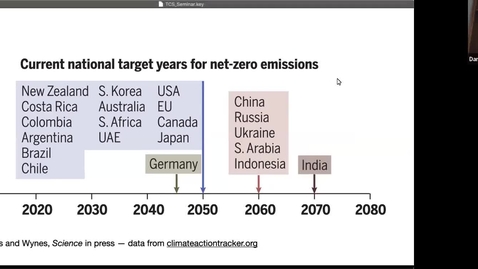 Thumbnail for entry UVic Talk: Damon Matthews “Temporary land carbon removal can lower peak warming in a well below 2C scenario”