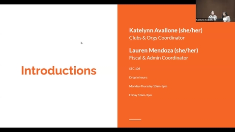 Thumbnail for Clubs &amp; Orgs Department Training