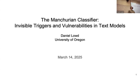 Thumbnail for AI Seminar 95: Daniel Lowd