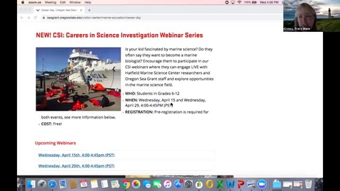 Thumbnail for entry CSI: Careers in Science Investigation Webinar