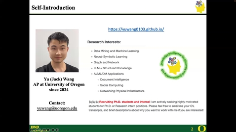 Thumbnail for AI Seminar 112: Yu Wang