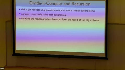 Thumbnail for Lecture 3(Week2, Tu): HW1 review, divide-n-conquer and recursion