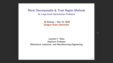 Thumbnail for AI Seminar 113: Leandro F. Maia