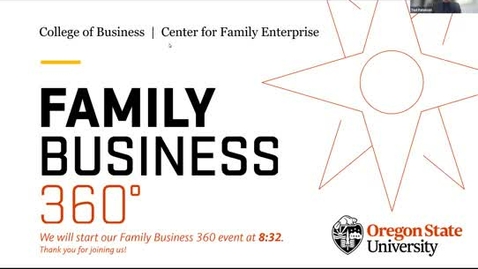 Thumbnail for entry Family Business 360 : Letting Go and Giving Back