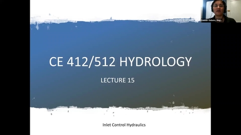 Thumbnail for LECTURE 15_CULVERTS_INLET CONTROL