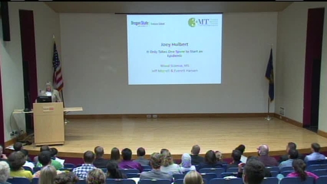 Thumbnail for Scholars' Insights 2014:  Joey Hulbert - It Only Takes One Spore to Start an Epidemic