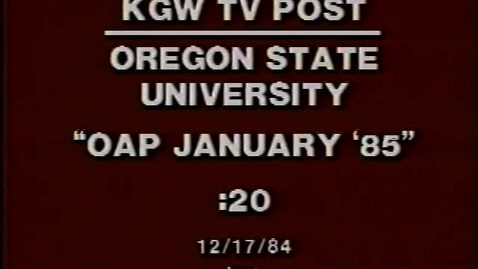 Thumbnail for Oregon Agricultural Experiment Station public service announcements, 1984
