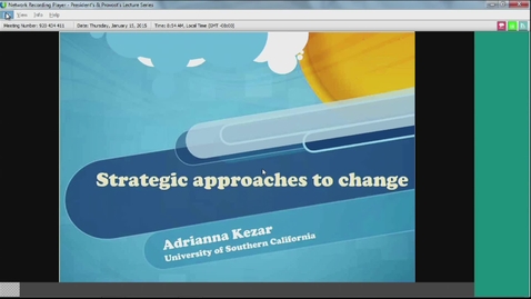 Thumbnail for entry Strategic Approaches to Change by Adrianna Kezar