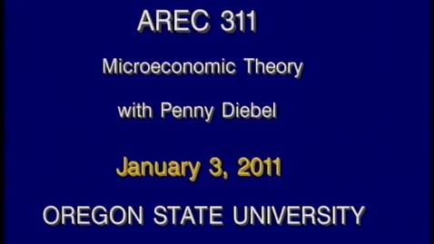 Thumbnail for AREC 311 Winter 2011 - Lecture 01