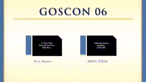 Thumbnail for GOSCON 2006 - Ben Berry