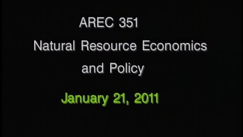 Thumbnail for AREC 351 Winter 2011 - Lecture 07