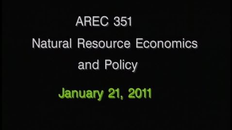 Thumbnail for entry AREC 351 Winter 2011 - Lecture 07