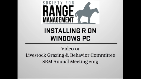 Thumbnail for Installing R on Windows PC