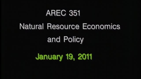 Thumbnail for AREC 351 Winter 2011 - Lecture 06