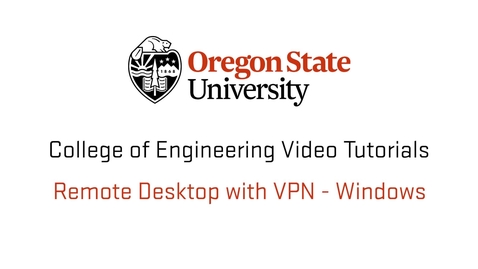 Thumbnail for Remote Deskop With VPN - Windows