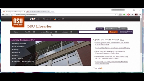 Thumbnail for Library Study Room Reservation Tutorial