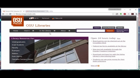 Thumbnail for entry Library Study Room Reservation Tutorial