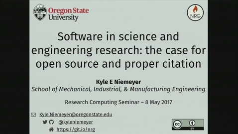 Thumbnail for Research Computing Seminar on Software in Science and Engineering