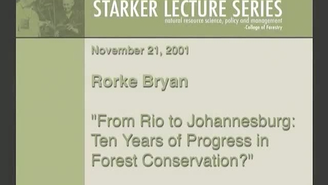 Thumbnail for Starker Lecture Series