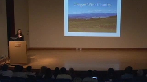 Thumbnail for entry Scholars' Insights 2013 - Alison Reeve: Increasing Sustainability of Oregon Pinot Noir