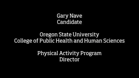 Thumbnail for Gary Nave - Candidate Presentation